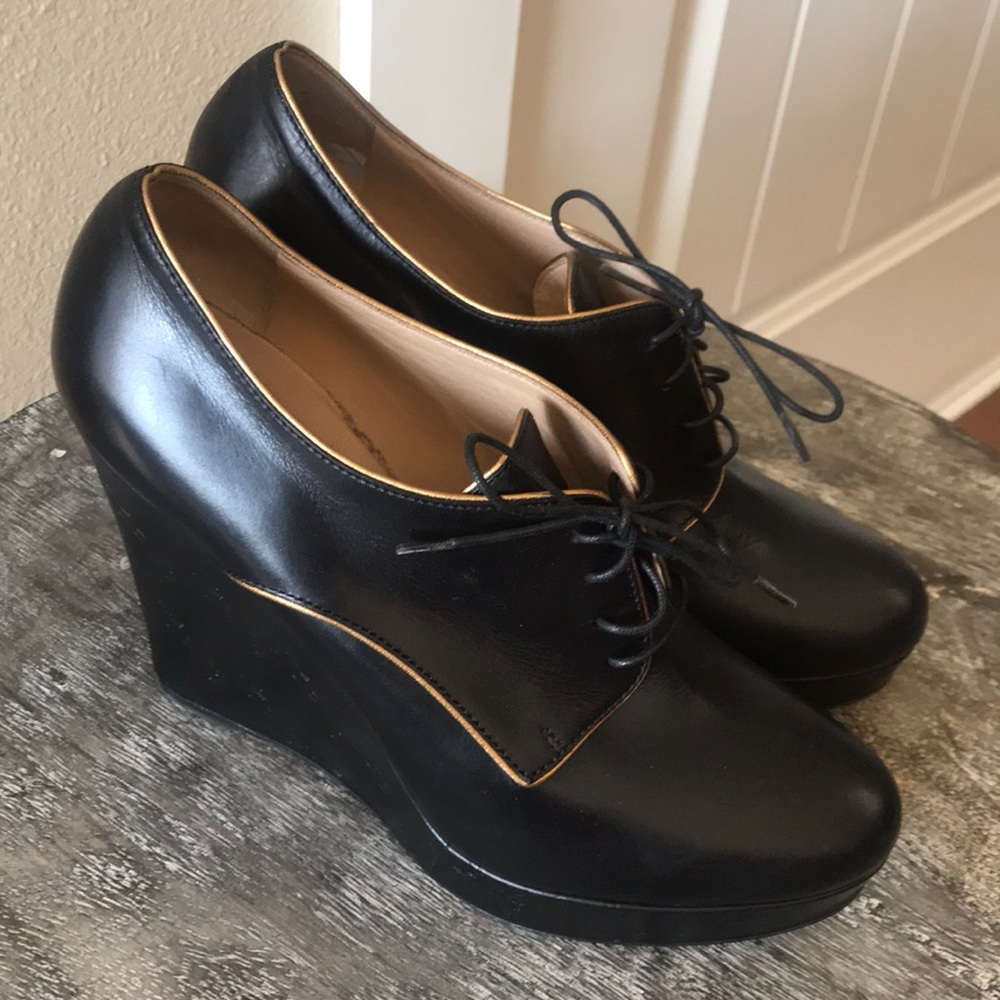 LONGCHAMP New Oxford Wedges/Booties